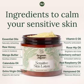 Organic Jaguar flatlay with olive oil honey beeswax highlighting natural ingredient benefit