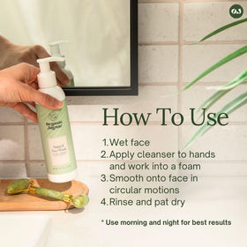 Organic Jaguar on bathroom counter styled for daily skincare routine inspiration
