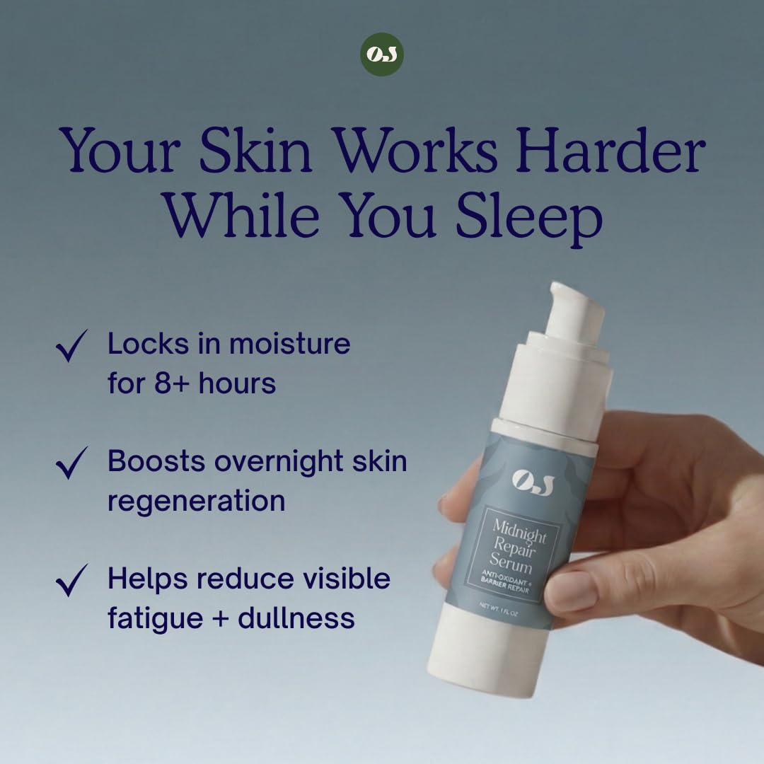 Organic Jaguar serum on fingers ready to apply for overnight hydration benefit