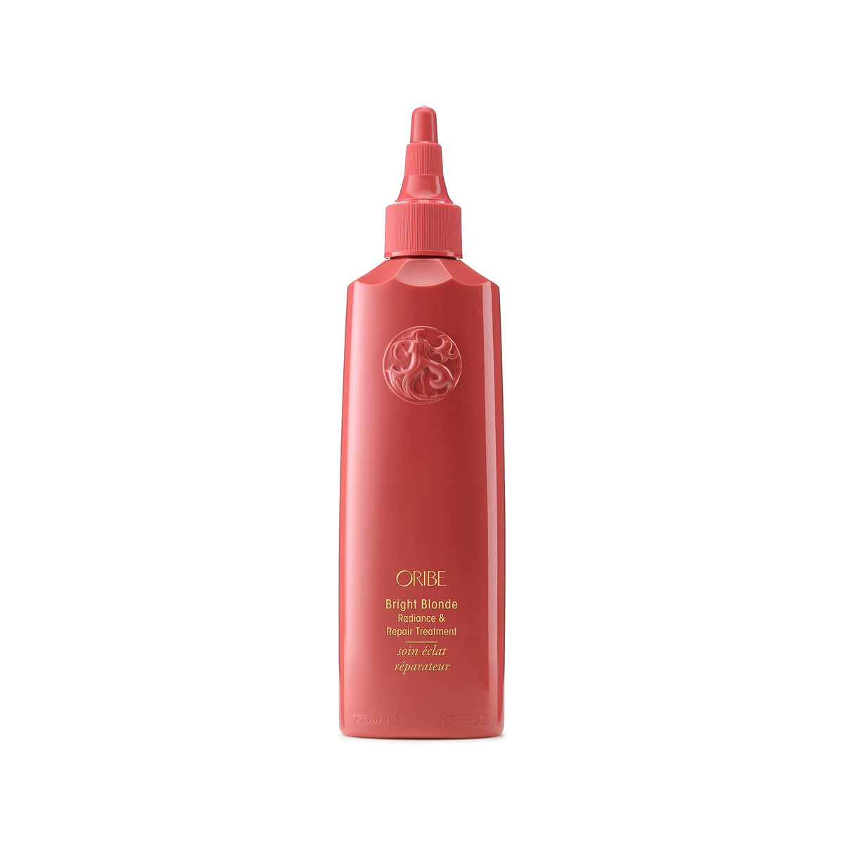 Oribe Bright Blonde front bottle showing luxe packaging and sizing benefit