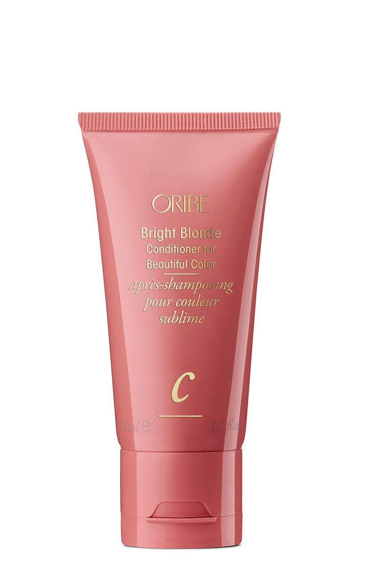 Oribe bottle front packaging showing label and travel size benefit