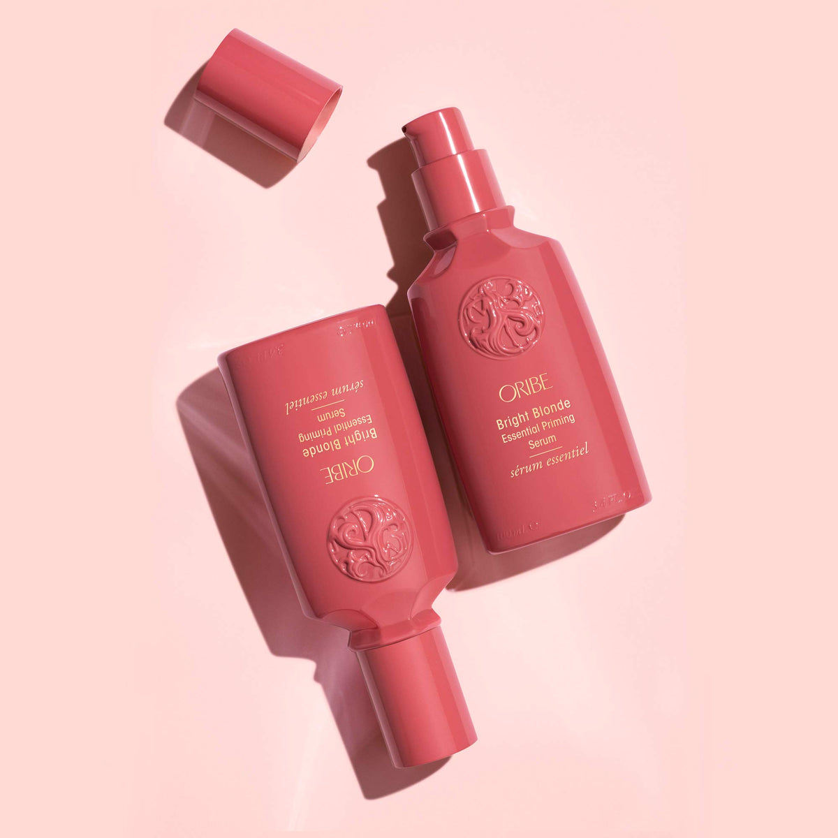 ORIBE pump close-up highlighting easy dosing and controlled application