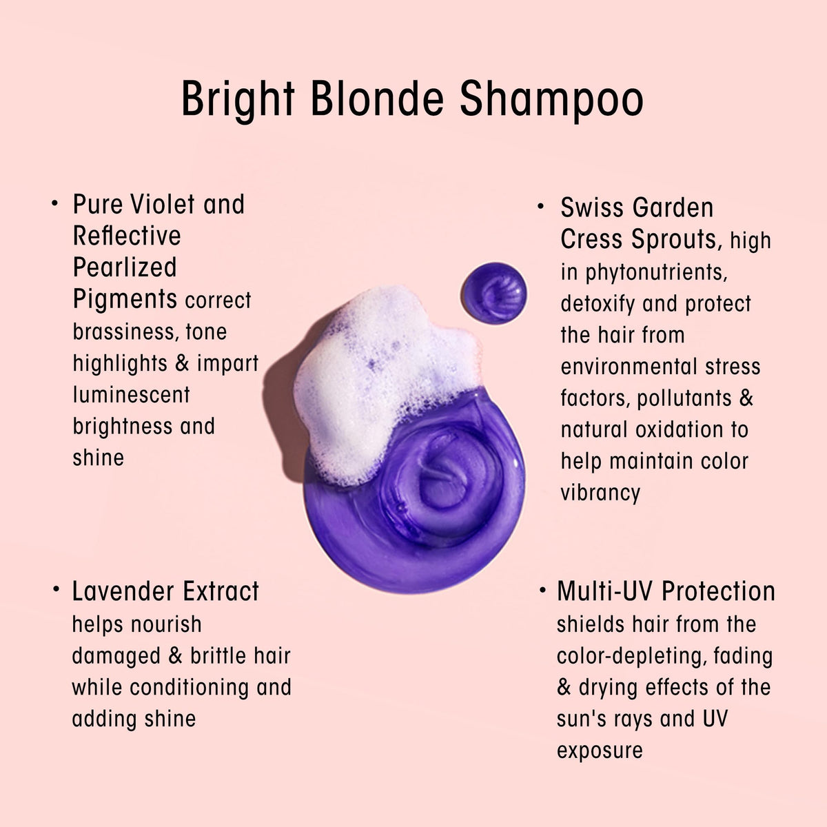 Oribe Bright Blonde travel cap and label detail highlighting brand and product benefits