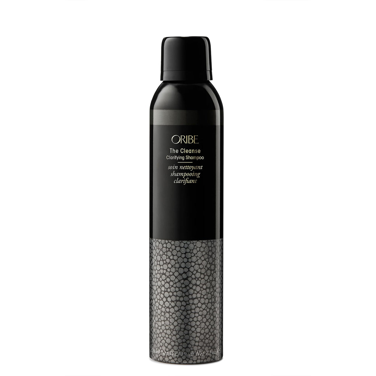 ORIBE front packaging showing 7.1 fl oz can, luxury look and clear label benefits
