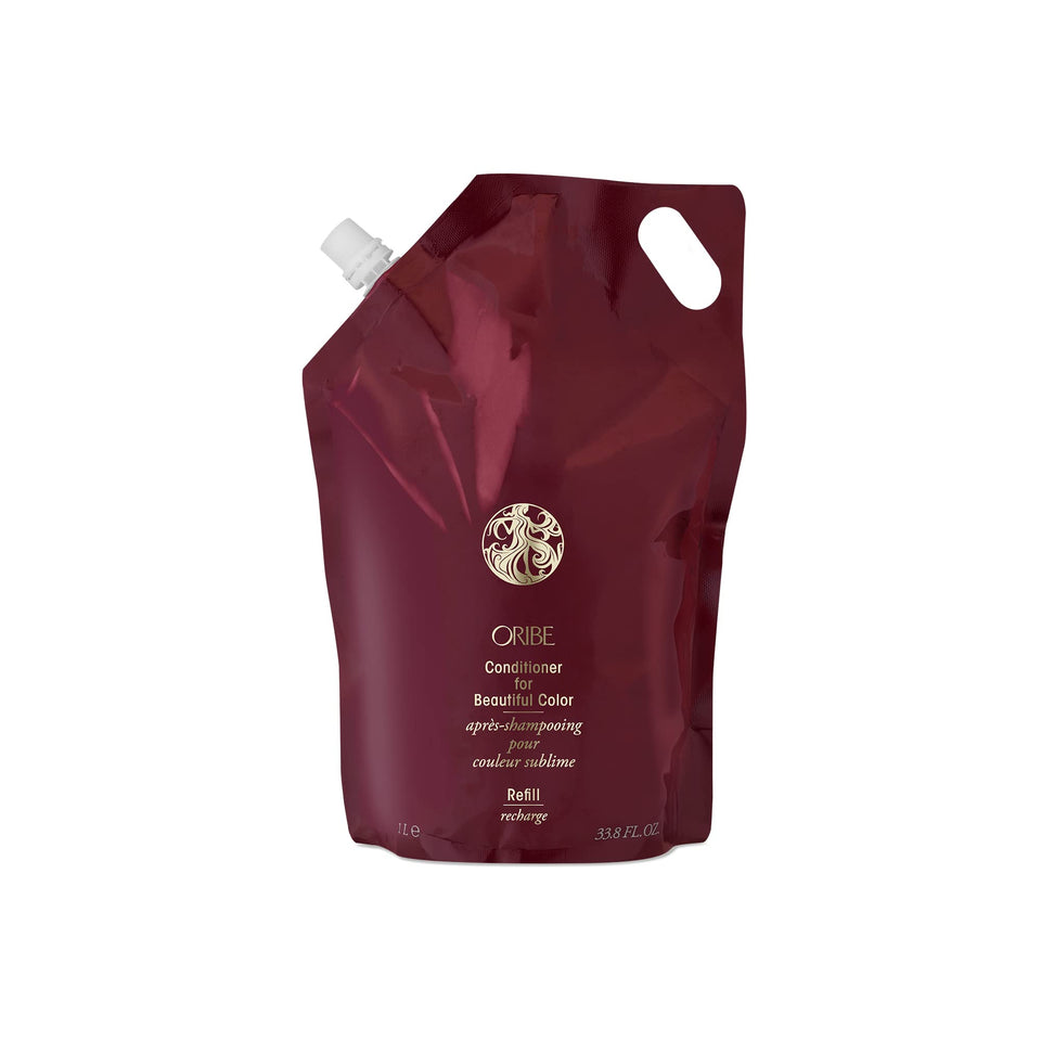 oribe front pouch showing product and eco benefit