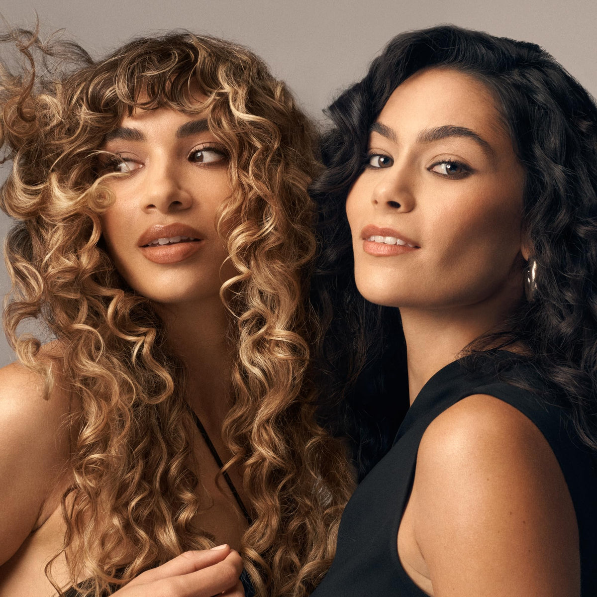 ORIBE before-and-after defined curls demonstrating improved shape
