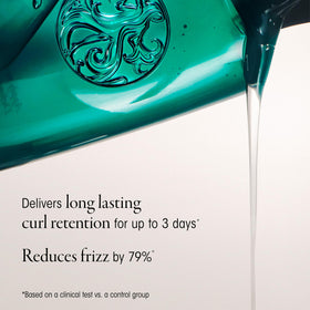 ORIBE dispensed gel on hand demonstrating smooth application benefit