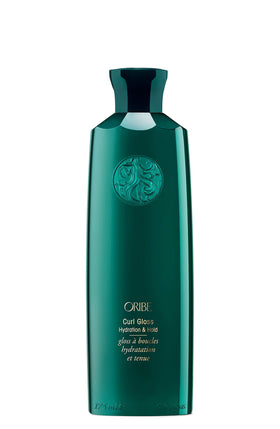 ORIBE front packaging of Curl Gloss showing bottle and brand benefit