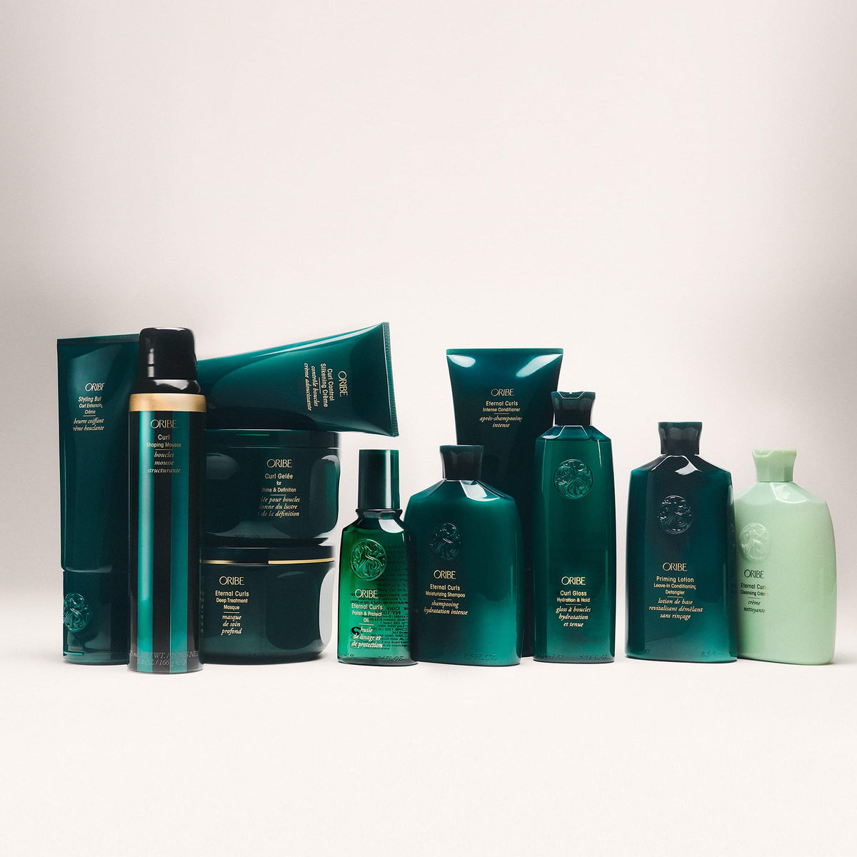 ORIBE lifestyle shot on vanity showing salon-quality styling at home