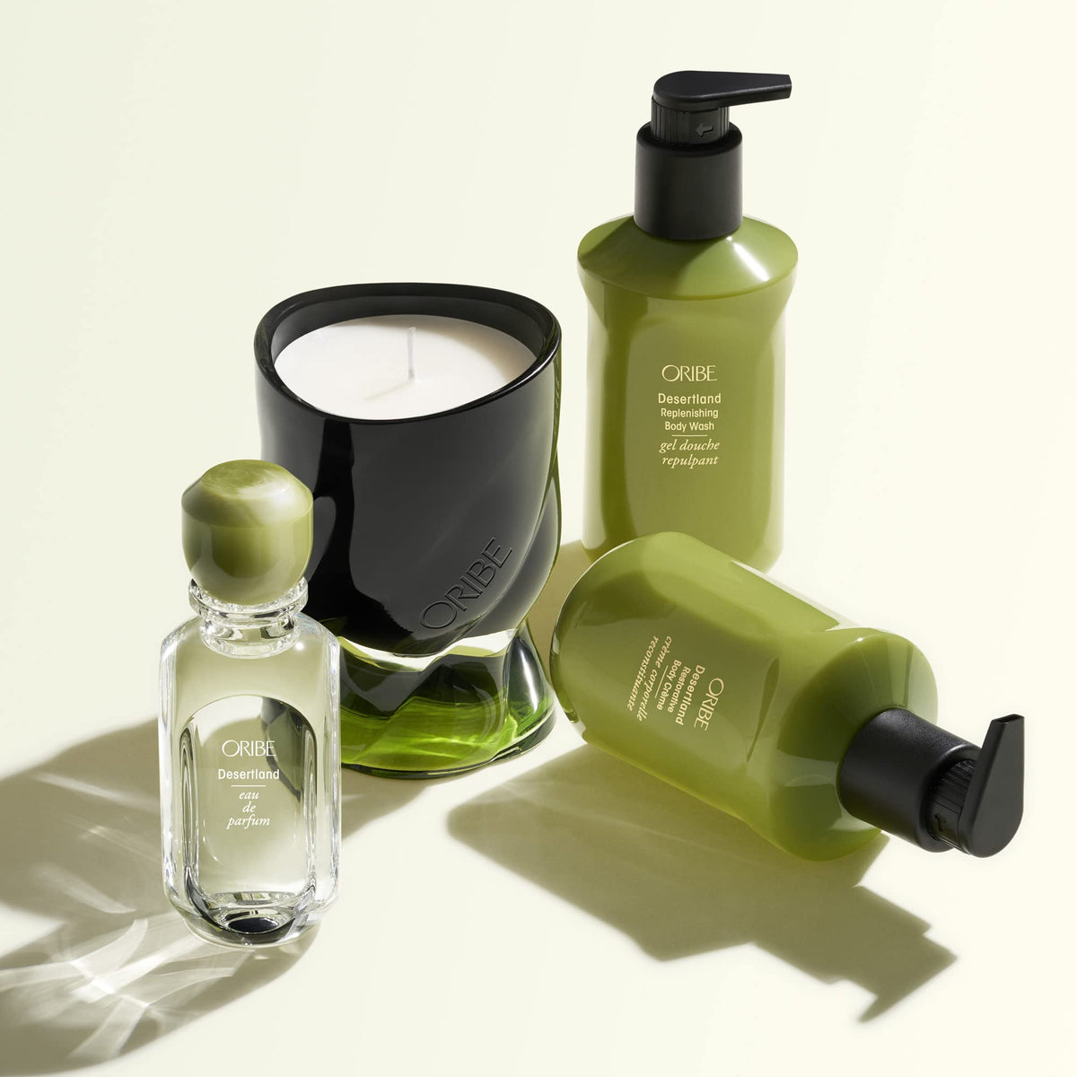 ORIBE body wash in shower lifestyle showing uplifting daily ritual