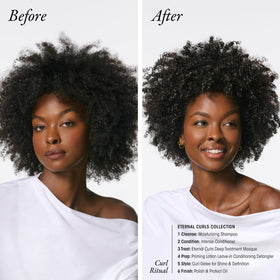 Oribe Eternal Curls on dry styled curls showing smooth frizz-controlled definition