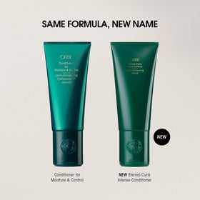 Oribe Eternal Curls conditioner open cap showing creamy texture for better slip