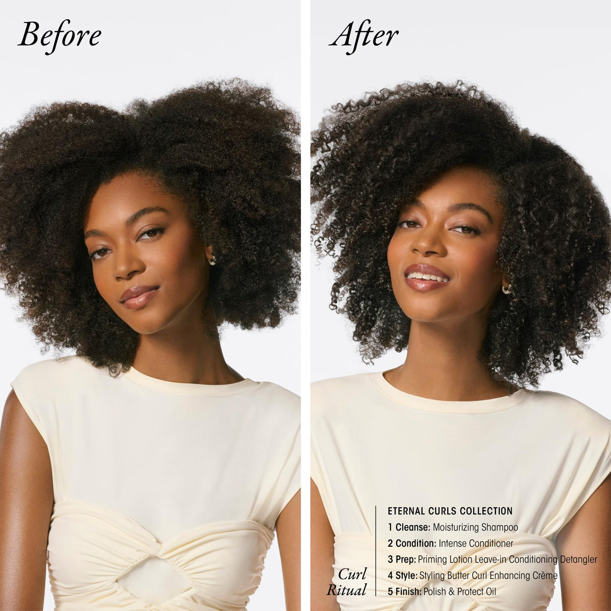 Oribe eternal curls shampoo ingredients label close-up to reveal moisturizing components