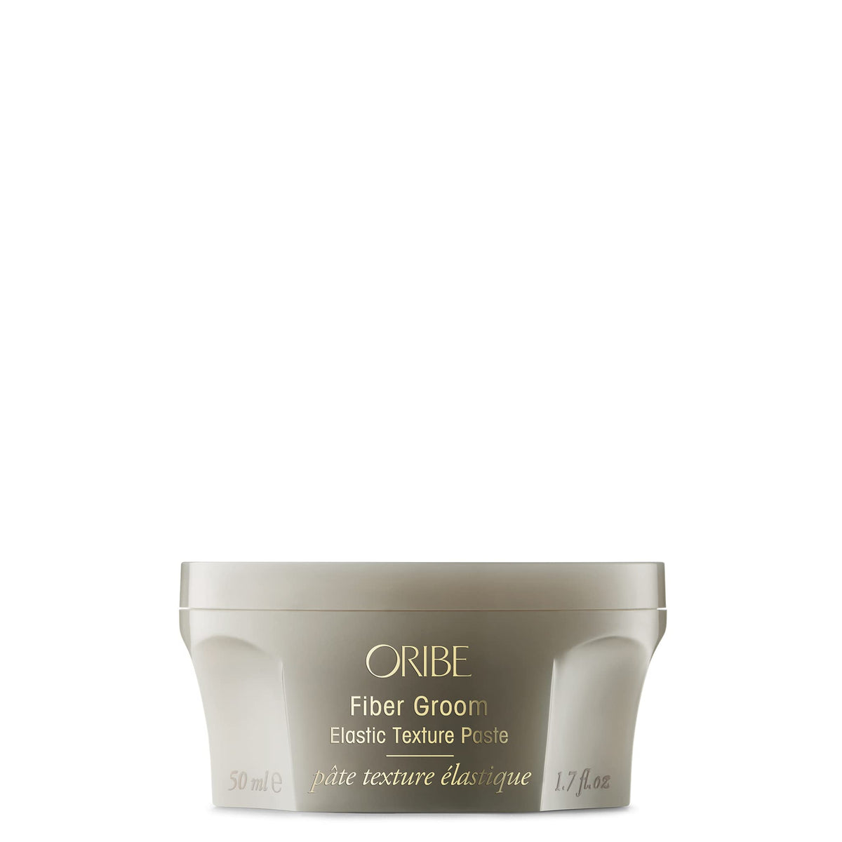 Oribe Fiber Groom front jar showing packaging and size benefit