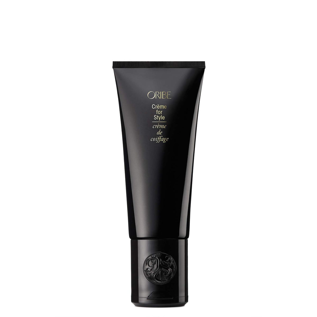 Oribe front packaging showing product and elegant design benefit polished presentation