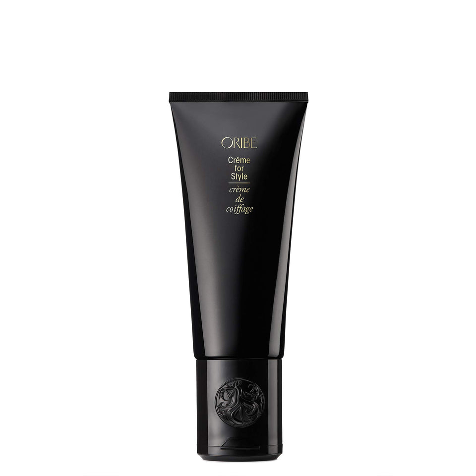 Oribe front packaging showing product and elegant design benefit polished presentation