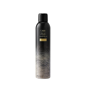 ORIBE front packaging of Gold Lust Dry Shampoo shows luxe can and size benefit