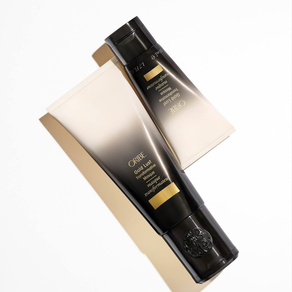 ORIBE ingredient label close-up showing baobab, jasmine, and protein benefits