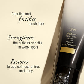 ORIBE open jar with mask on fingers ready to apply for deep conditioning benefit