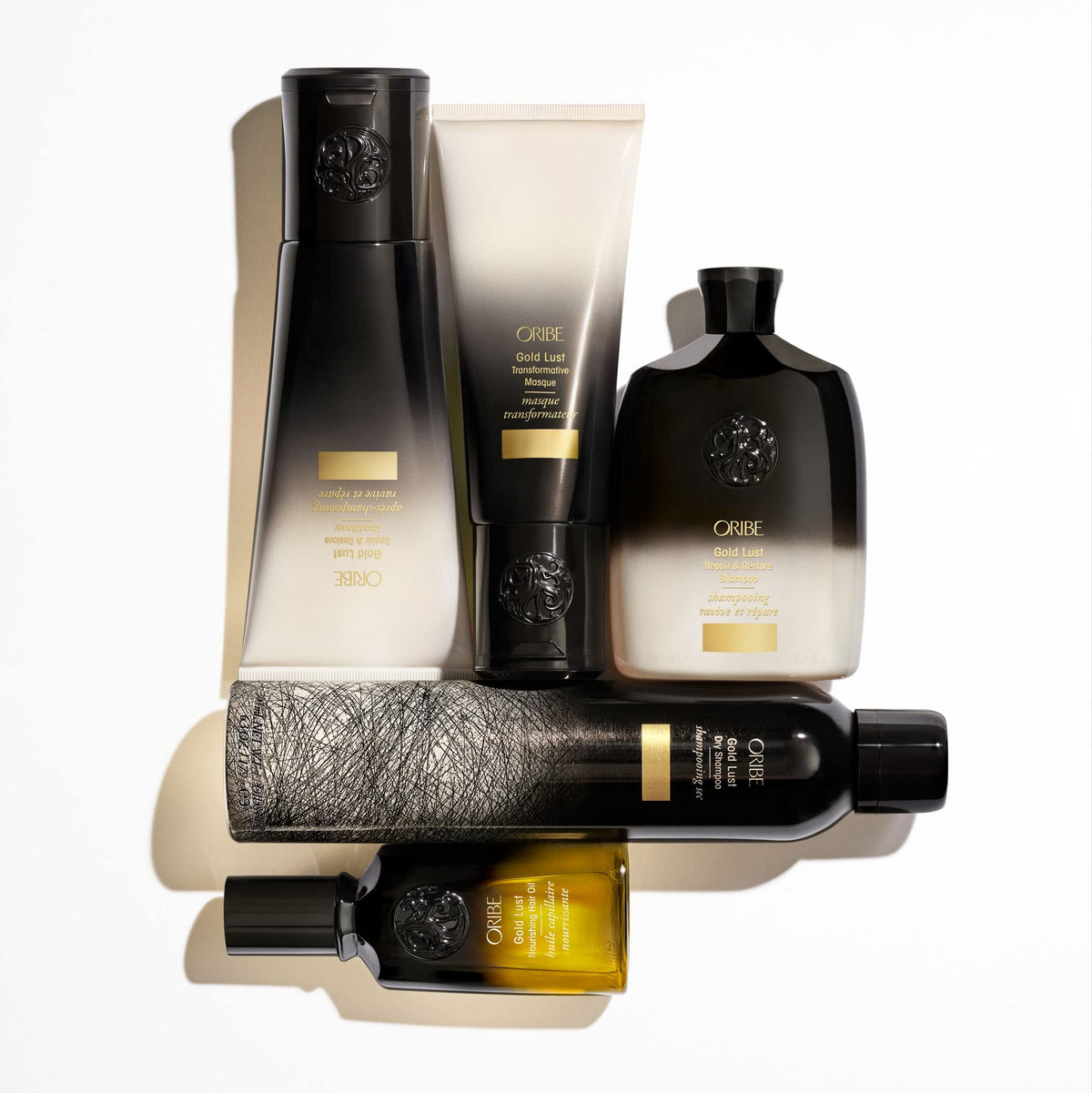 ORIBE styled hair after treatment showing shine, smoothness, and healthy movement