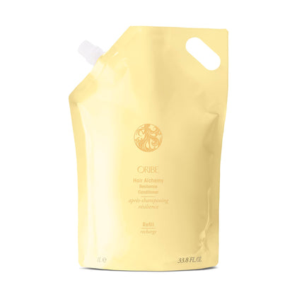 Oribe Hair Alchemy liter front label showing product and scent benefits