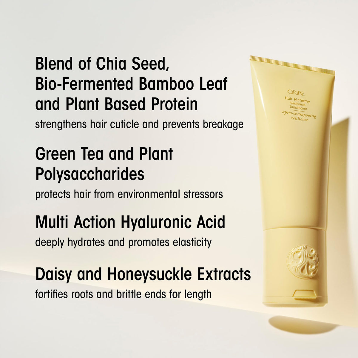 Oribe Hair Alchemy conditioner pouring to show consistency and coverage