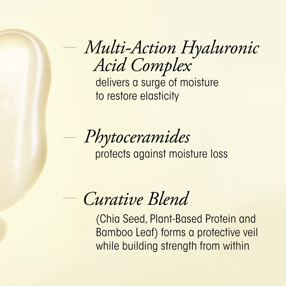 ORIBE treatment serum applied to hair for heat protection and smoothing