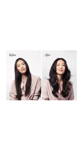 Oribe styled hair after using conditioner showing added volume