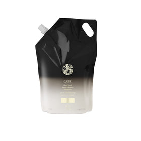Oribe liter refill pouch front view showing packaging and eco benefit