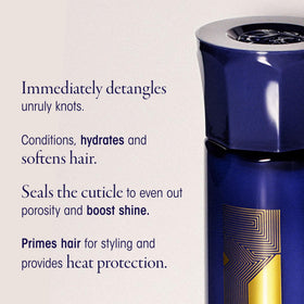 Oribe Run-Through creamy texture close-up demonstrating lightweight slip for easier detangling