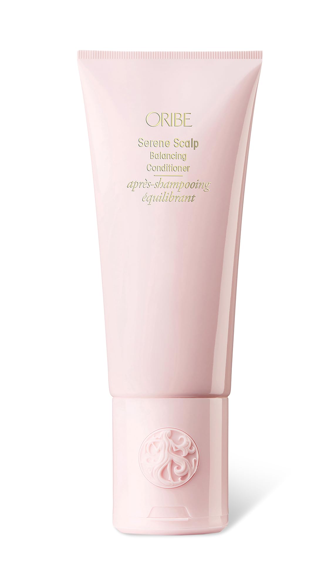 Oribe Serene Scalp conditioner front packaging showing bottle and label benefits