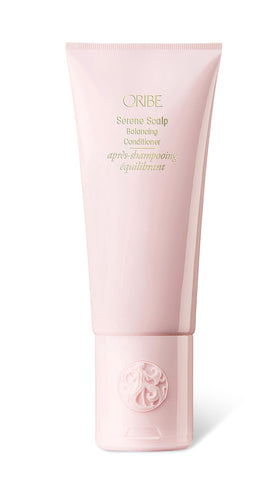 Oribe Serene Scalp conditioner front packaging showing bottle and label benefits