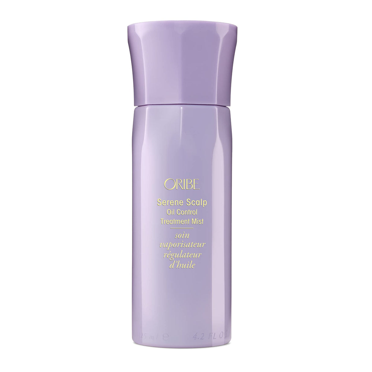 ORIBE Serene Scalp mist front packaging shows bottle and label, communicates premium benefit
