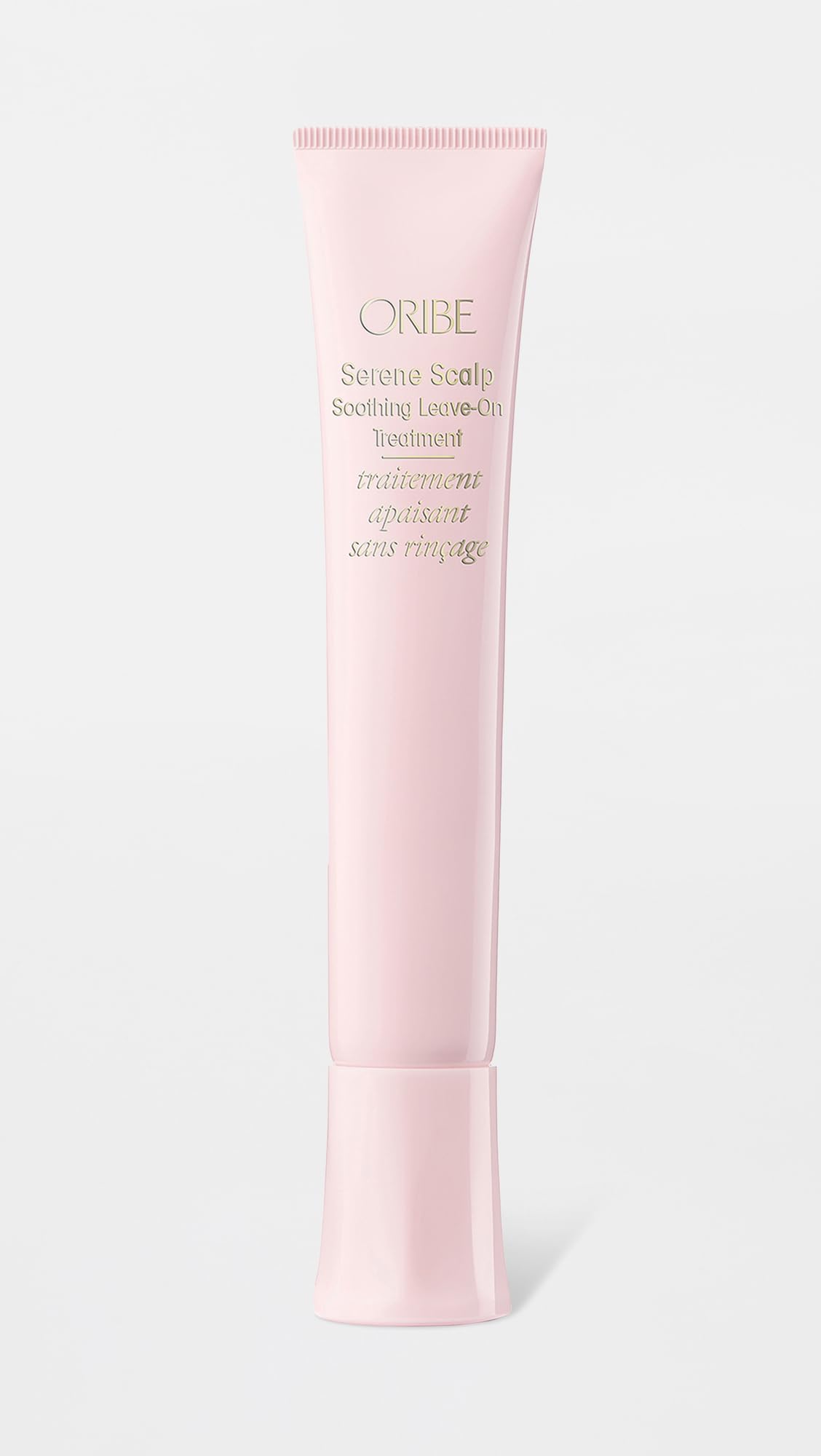 ORIBE Serene Scalp treatment texture close-up highlighting lightweight fast-absorbing formula and soothing feel