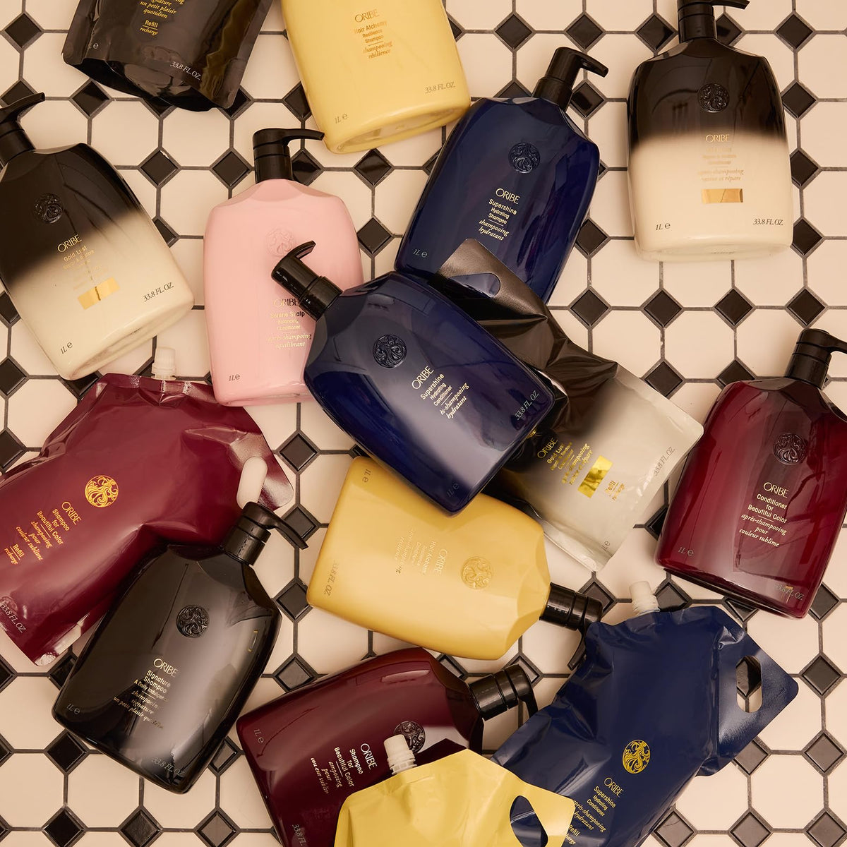 Oribe refill paired with conditioner indicating complete color-care system