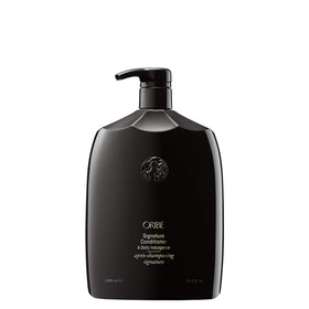 Oribe signature conditioner front label showing elegant packaging and premium appeal