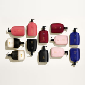 Oribe signature conditioner styled in bathroom scene conveying luxury daily care