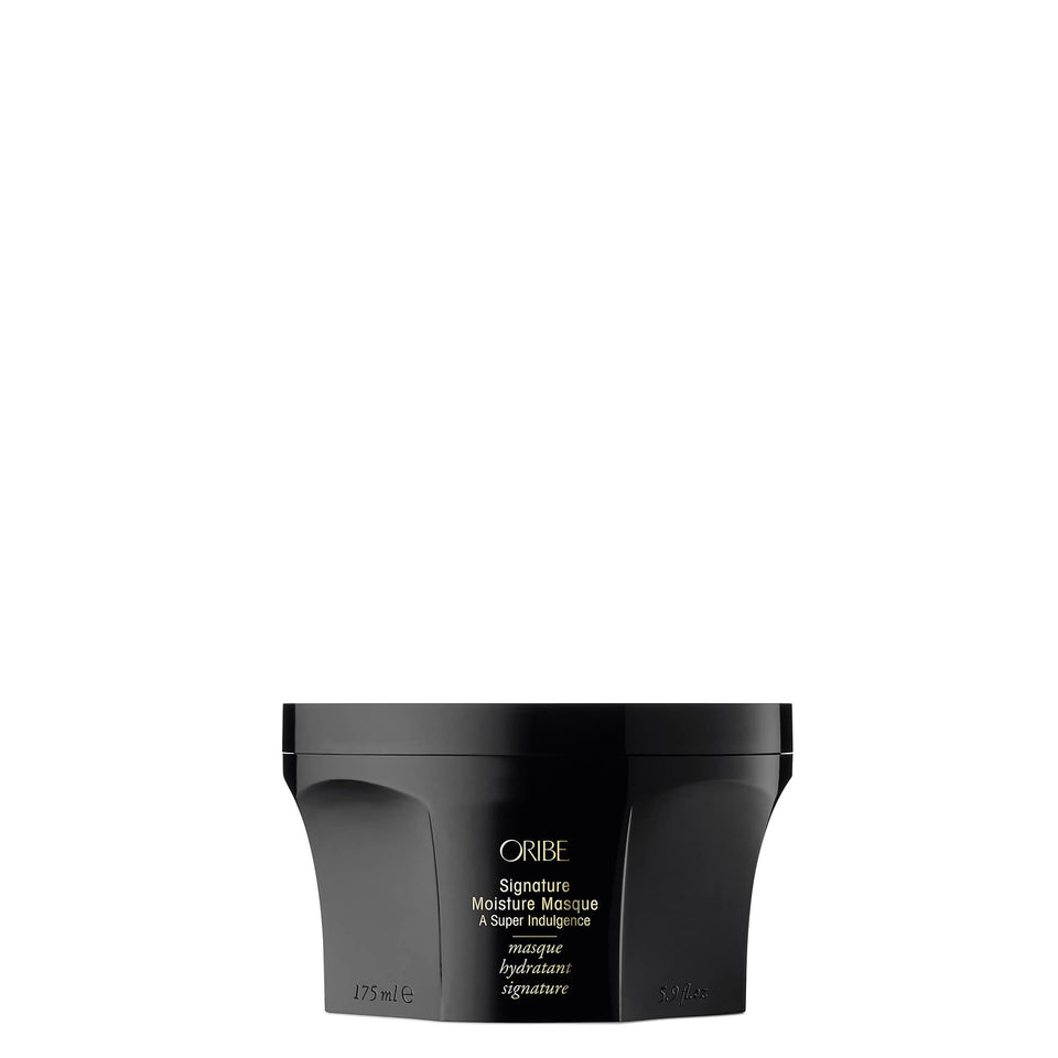 Oribe Signature Moisture Masque front jar view showing premium packaging and brand