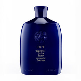 Oribe Supershine front bottle showing elegant packaging and hydration benefit