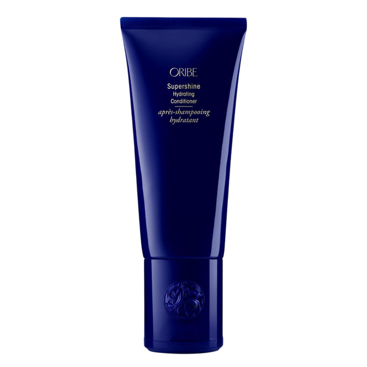 Oribe Supershine front packaging showing bottle and glow benefit