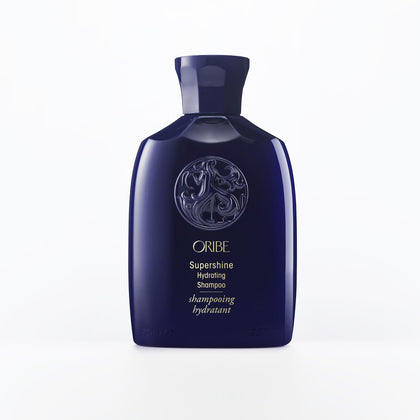 Oribe Supershine front packaging showing sleek bottle and product name for travel convenience