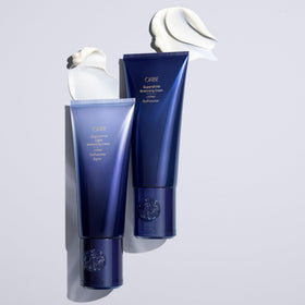 Closeup of Oribe Supershine Light ingredient label highlighting treatment safety