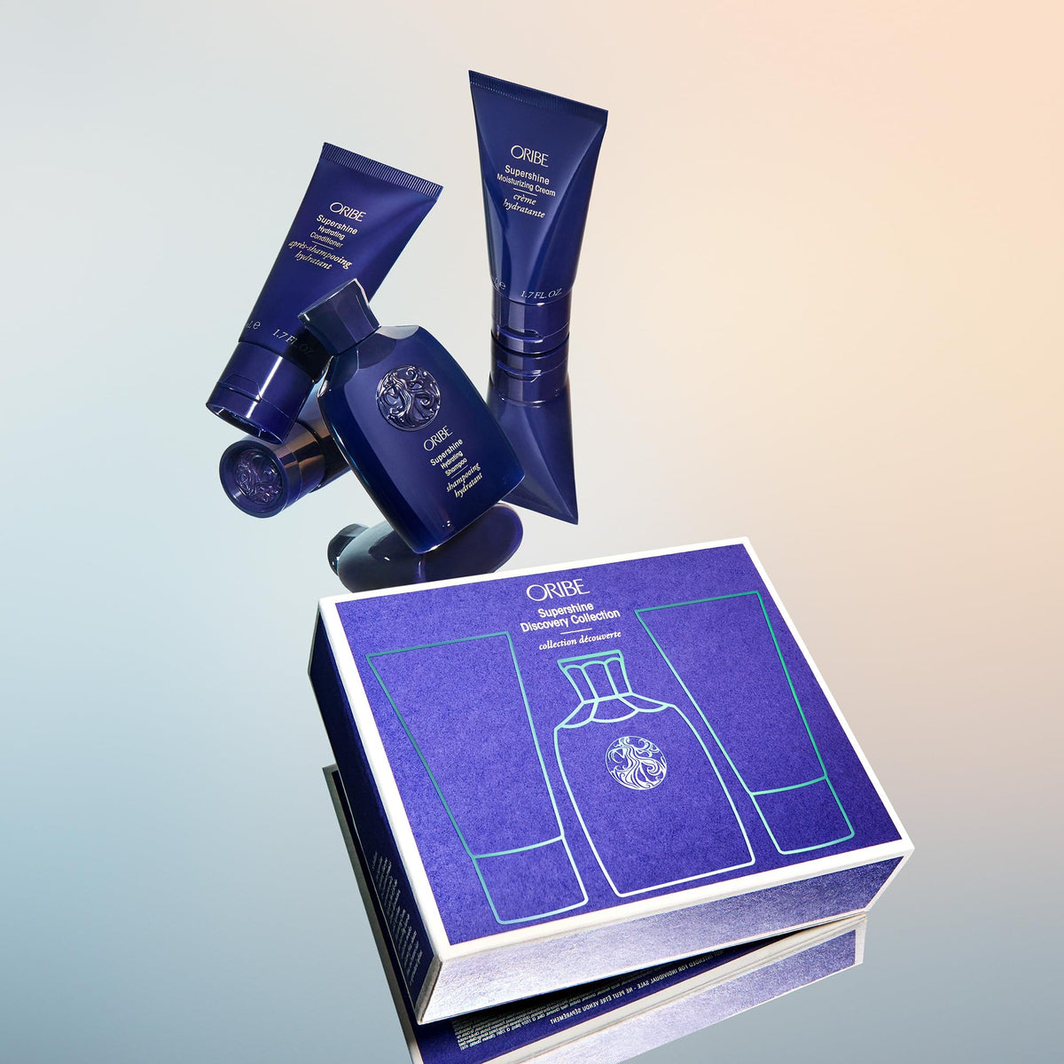 Oribe styled hair after Supershine regimen showing luminous shine and smoothness benefit