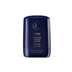 Oribe wax stick front packaging showing brand and sleek tube for quick styling