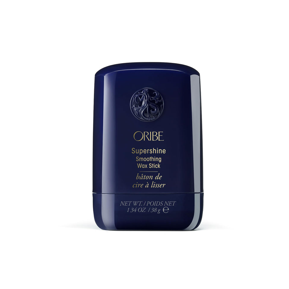 Oribe wax stick front packaging showing brand and sleek tube for quick styling