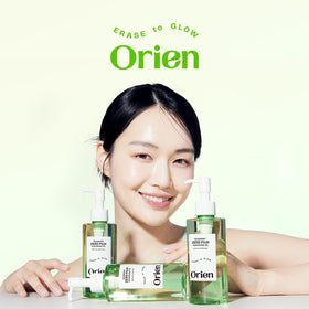 Orien bottle on bathroom shelf styled for everyday skincare routine