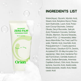 Orien botanical extracts flatlay emphasizing calm, skin-friendly formulation