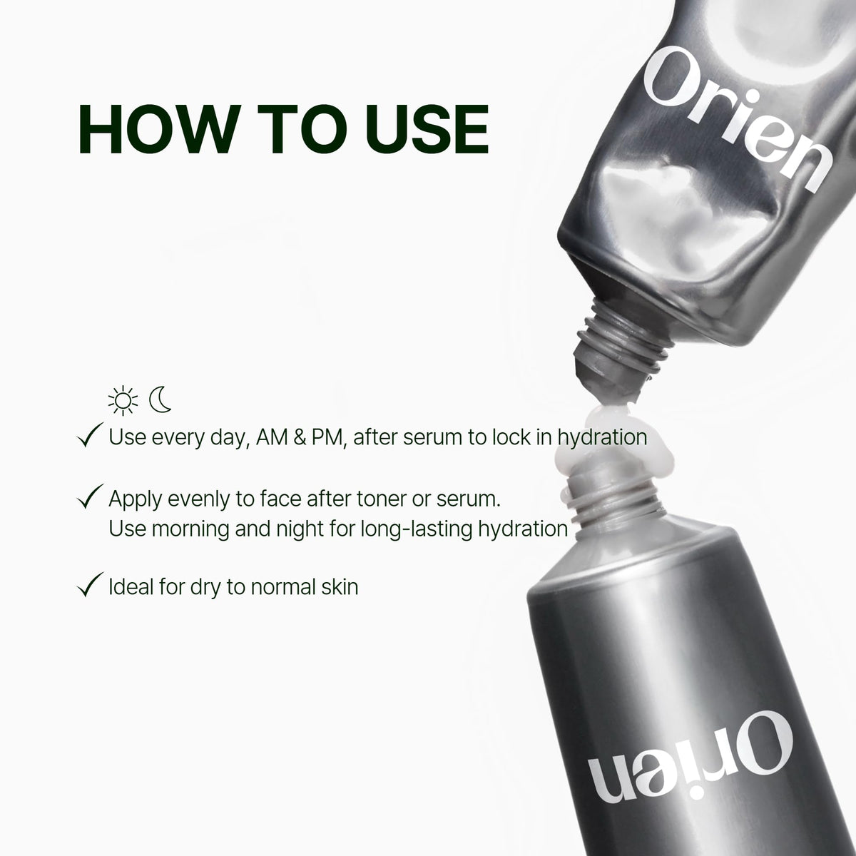 Orien on bathroom shelf styled to show daily routine compatibility