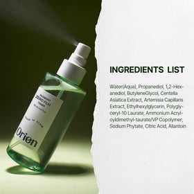 Orien bottle in travel pouch demonstrating portability and refresh benefit
