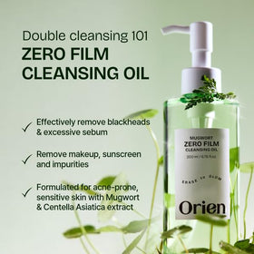Orien removing mascara and lipstick to show effective makeup dissolving